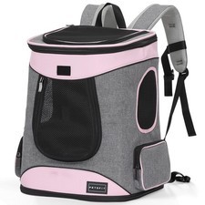 Dog Backpack Carrier with Upgrade Waist Cushion Design to Better Fit the Wais...