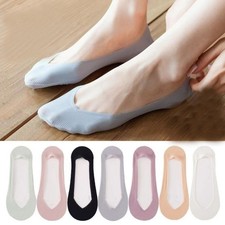 5 Pairs Women Summer Boat Socks Breathable Thin Quick Dry Non Slip No Show Socks