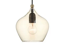 Livex Lighting 49089 1 Light 8"W Mini Pendant - English Bronze with Antique
