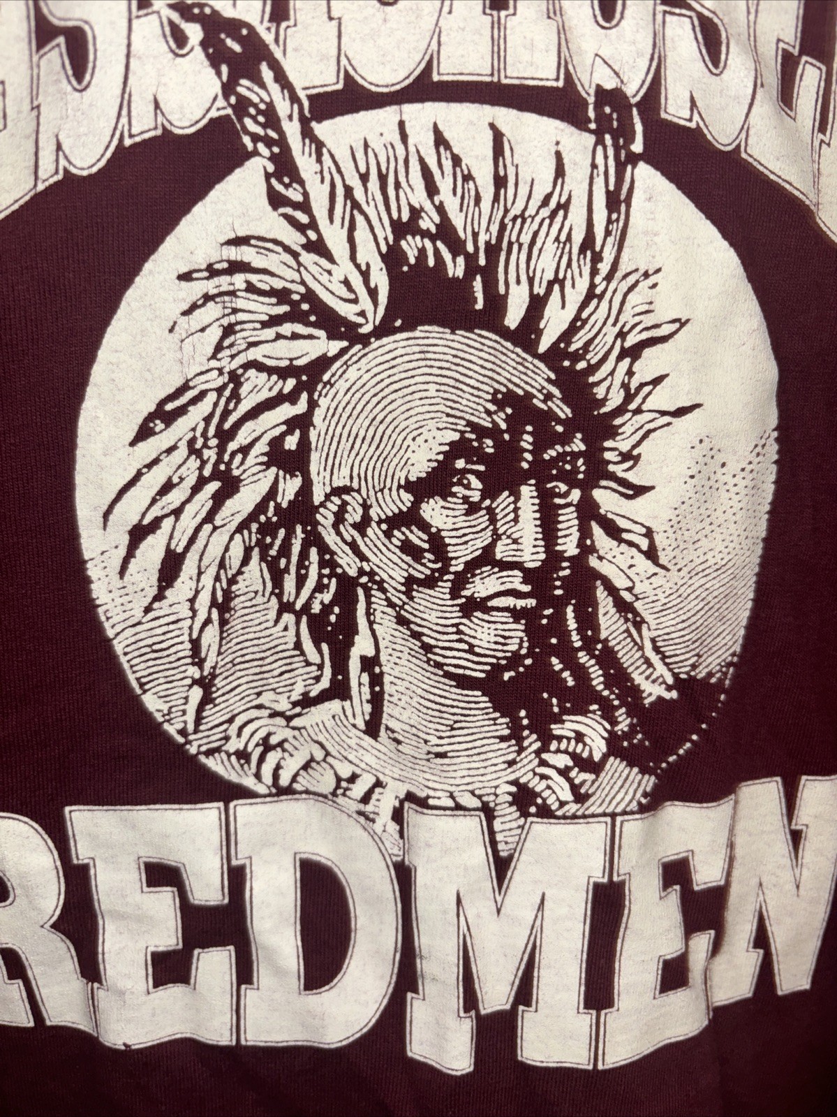 Vintage UMass University Of Massachusetts Redmen T Shirt Santee Size 2XL XXL image 6