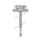 Oval Cut Diamond Ring 18k White Gold 2.75 Ct IGI E F VVS2 Lab Created   Wedding  — photo 4