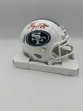 Christian McCaffrey Signed San Francisco STS 49ers Mini Helmet COA Holo