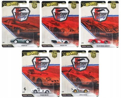 Hot Wheels Premium Vintage Racing 5-Car Pack Complete Set JKF02