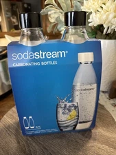 Sodastream Carbonating Water 1 Liter Bottles Replacement OEM Lot Of 2