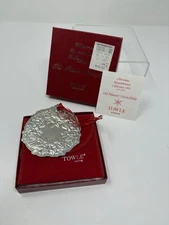 Towle 1991 Wreath Ornament Sterling Silver 1st Edition Partridge in a Pear Tree