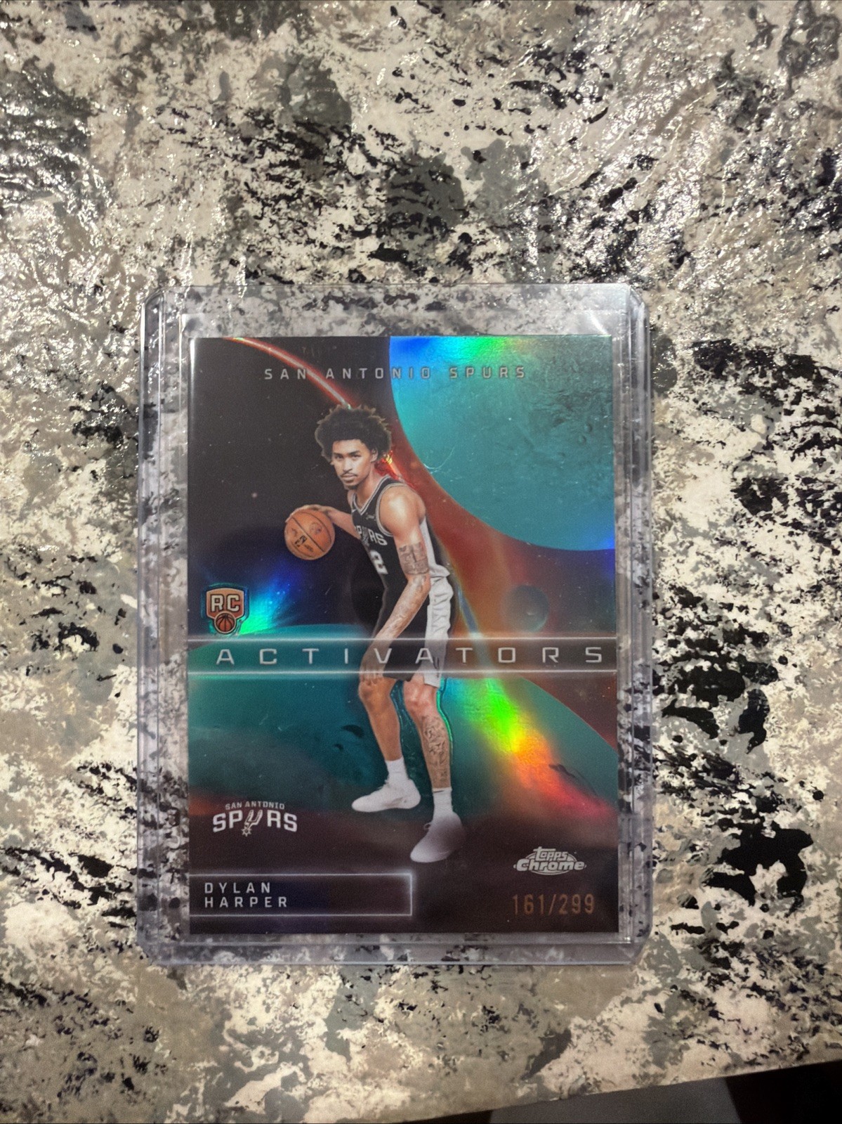 2025-26 Topps Chrome Dylan Harper Rookie RC Activators Teal Refractor SPURS /299
