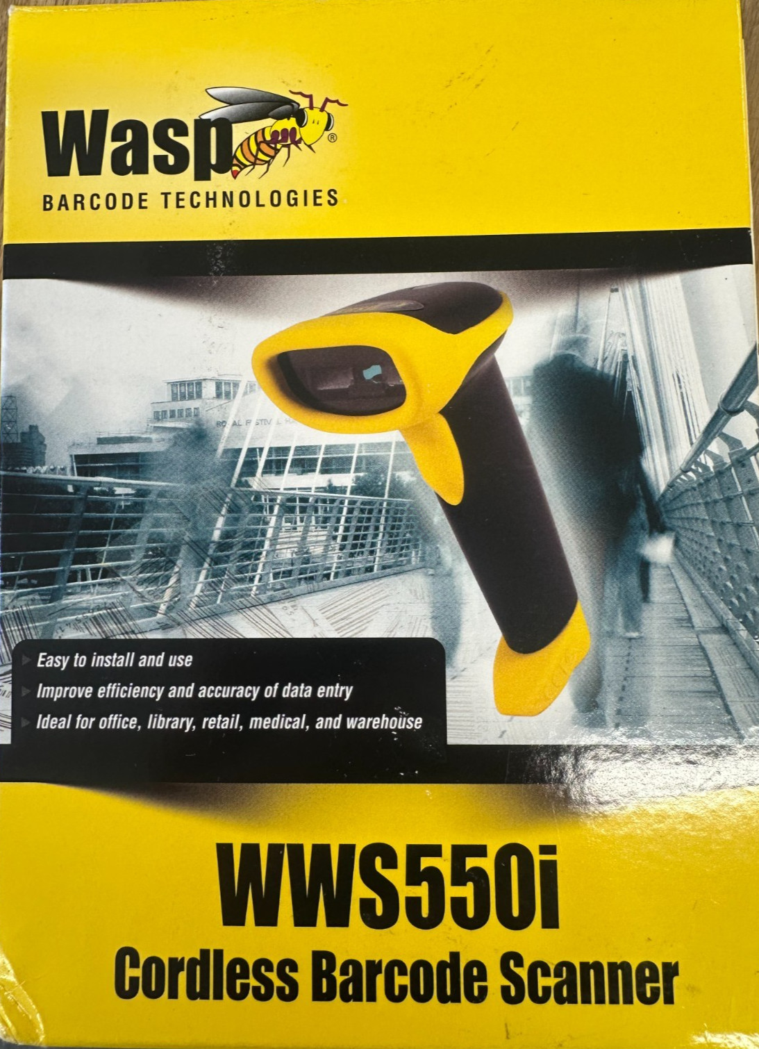 Wasp Technologies WWS550i 1D Cordless Barcode Scanner