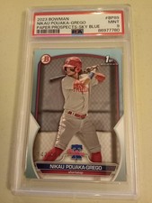 2023 Bowman Nikau Pouaka-Grego #142/499 SKY BLUE #BP-89 Graded PSA 9 Mint
