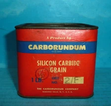 Vintage Carborundum 1lb Silicon Carbide Grain 2/F