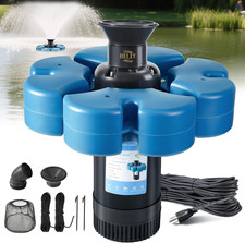 Pond Fountain Aerator 1HP 110V 15000 GPH Motor Large Lake Floating Fountain Kit