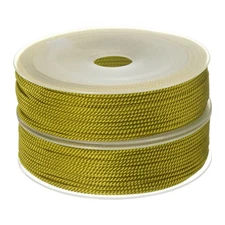 2pcs Twisted Nylon Twine Thread Bead Cord 1.5mm 20M/65 Feet String, Army Green
