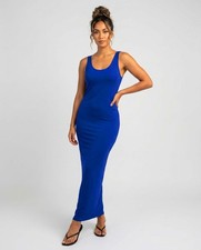 CQ by CQ Women's Sleeveless Low Cut Open Back Dress Jersey Maxi