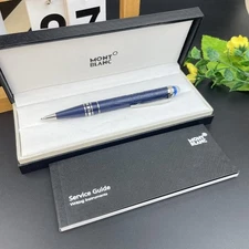 Montblanc Classic Collection Minimalist Luxury Ballpoint Pen in Matte Blue