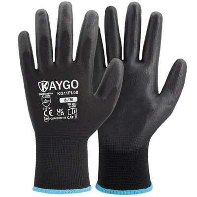 Resistente PU-beschichtete Handschuhe - 12 Paar, ideal für Gartenarbeit, Größe M