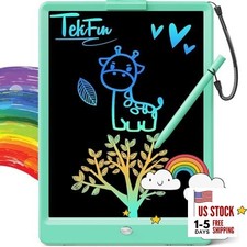 Kids Toys 10Inch LCD Writing Tablet, Mess Free Coloring 7"W x 9.8"H Green