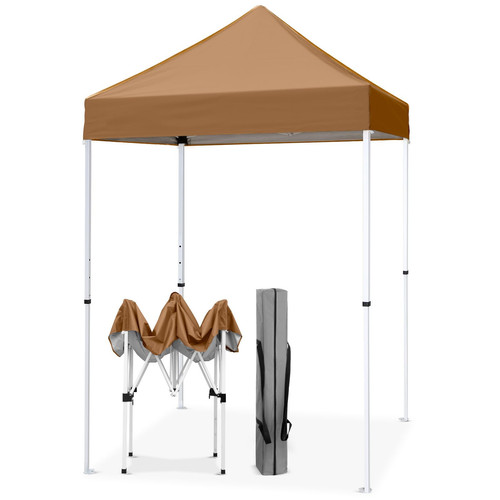 5x5 Pop Up Canopy Tent Instant Outdoor Canopy Easy Set-up Straight Leg Foldin...