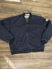 Bulwark Protective FR Flame Resistant WorkJacket Denim Blue Zip Size XL