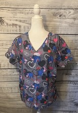 Gray Disney Eeyore and piglet scrub top size XL