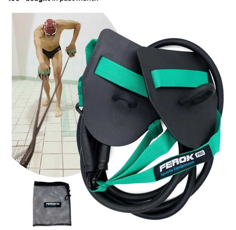 Swimming Resistance Band with Hand Paddles