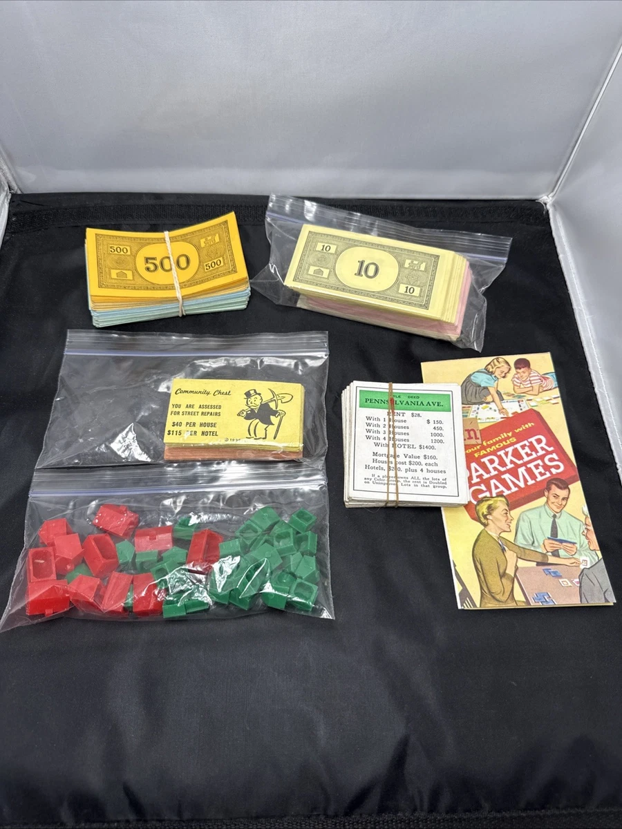 4 players Monopoly 8-11 Years Vintage Manufacture Board