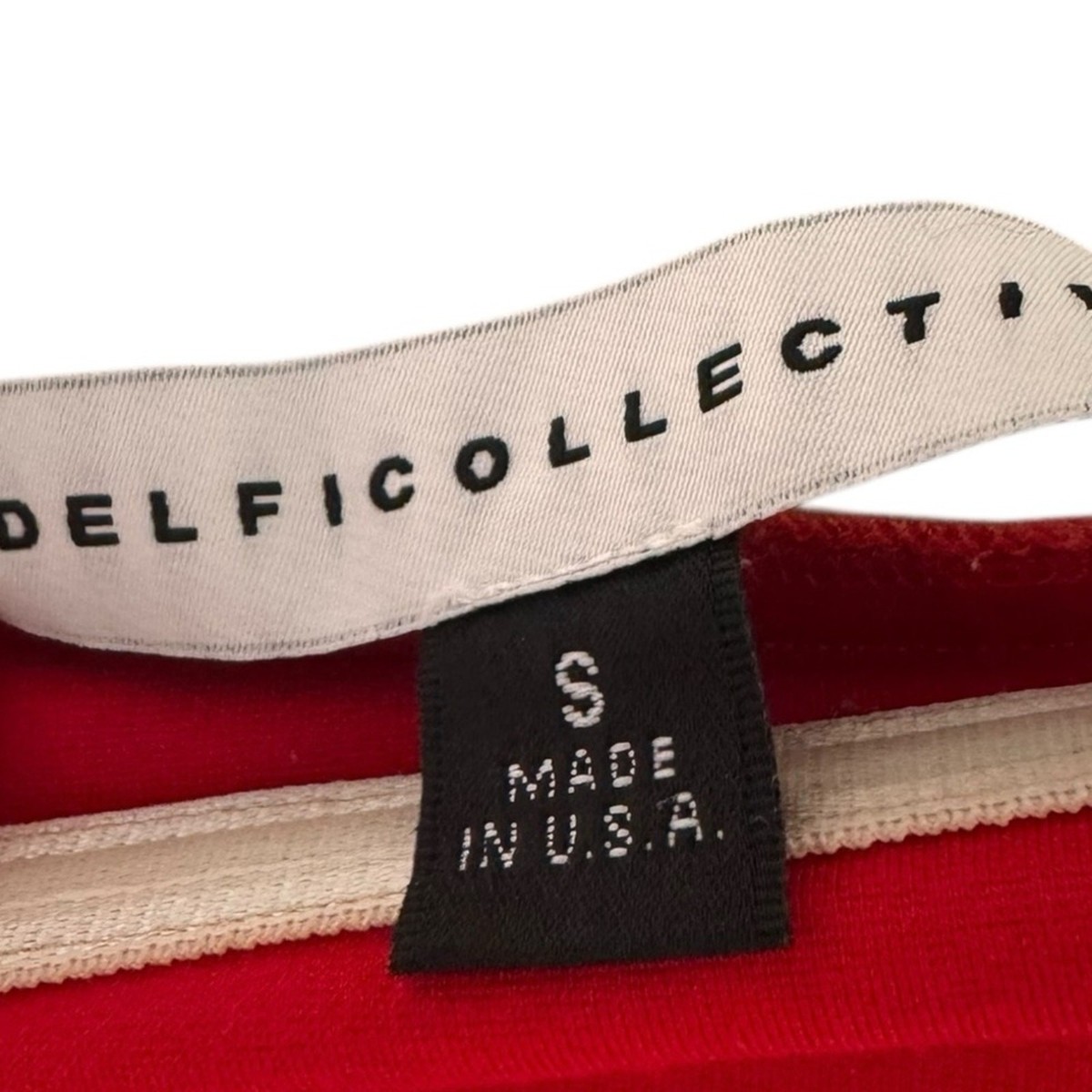 Delfi Collective Red Strapless High Slit Ruffle Maxi Dress S | eBay