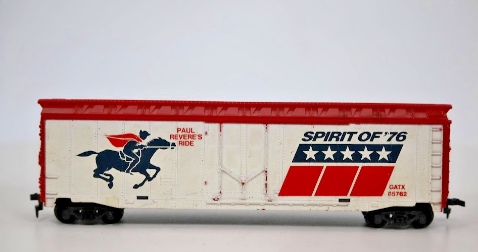 Tyco HO Spirit of 76 Washington Crossing Patriotic Boxcar Vintage USA Train