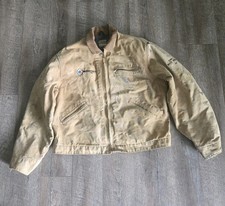 Vintage Carhartt Detroit Jacket J01 BRN Blanket Line Brown Canvas 46 Reg 90s
