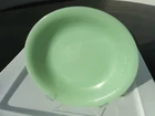 FIRE KING JADE-ITE JANE RAY 7 5/8" FLAT SOUP BOWL WITH LOGO LOOK UNUSES