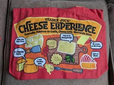 Trader Joe's Bag Tote Canvas Cheese Adventures Shopping Heavy Duty Reusable NEW