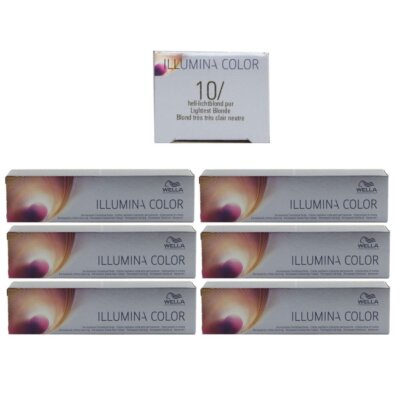 Wella Illumina 6 x 60 ml 10/ hell lichtblond Set