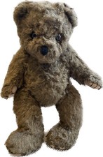 Vintage Brown Teddy Bear Stuffed Animal 13  Groomed Fur Brown Eyes