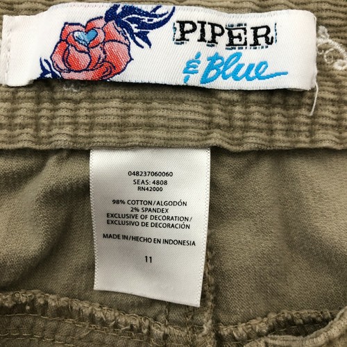 Piper & Blue Corduroy Shorts Womens Juniors 11 Daisy Dukes Cuffs Pleated Front - Picture 7 of 12