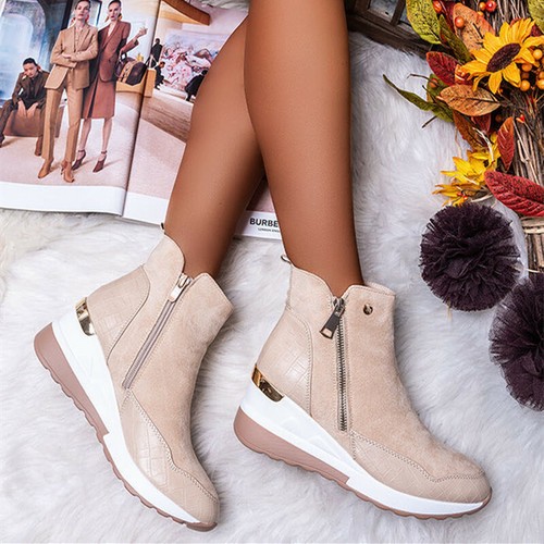fur lined bootie sneakers