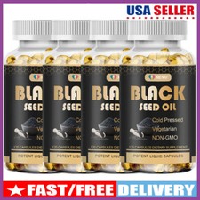 1000mg Black Seed Oil,Premium Cold Pressed,Non-GMO,Vegan,Premium Black Seed 120p
