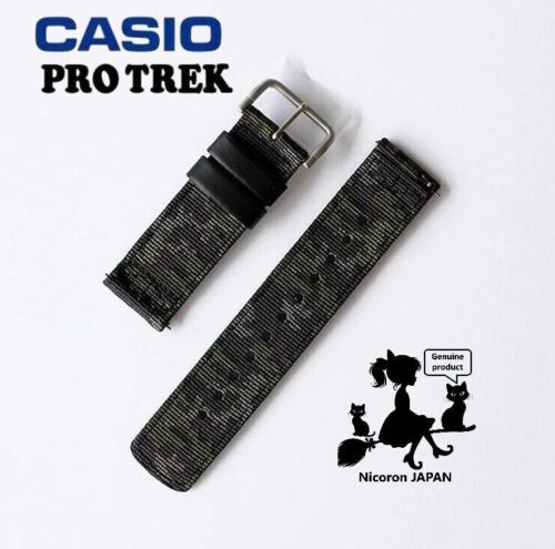 CASIO PRO TREK Replacement Band Bracelet cloth cross band PRG-650YBE Camouflage - Picture 1 of 4