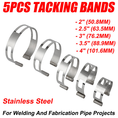 2, 2.5, 3, 3.5, 4 Stainless Exhaust Tacking Band For Welding / Fabrication Pipe - Picture 1 of 10