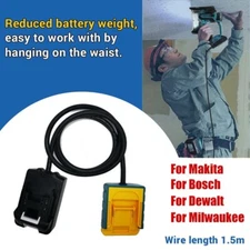 Battery Extension Cord Tool for Makita for Bosch for Dewalt for Milwaukee 18V