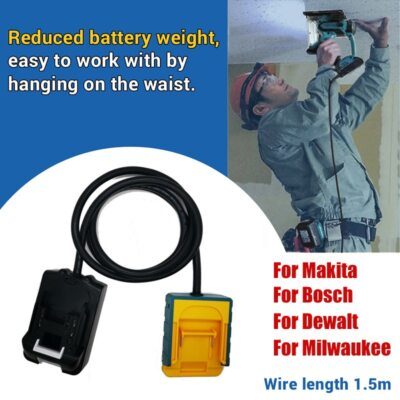 #ad Battery Extension Cord Tool for Makita for Bosch for Dewalt for Milwaukee 18V $27.99