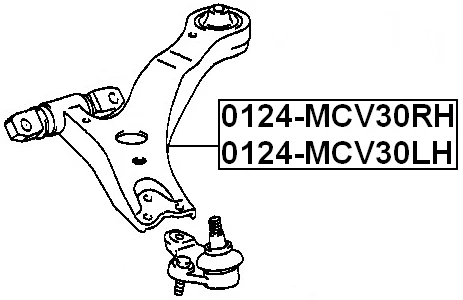 Left Front Arm FEBEST 0124-MCV30LH OEM 48069-58010 - Image 2 of 3