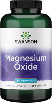 Swanson Magnesium Oxide   250 Kapseln (7,44 EUR/100 g)