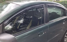 AVS Smoke 3M Tape-On Rain Guards Vent Visors Shade for 03-2007 Saturn Ion Sedan