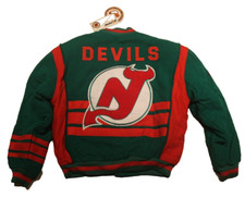 New Jersey Devils Ice Hockey NHL Vintage Collage Sports Jacket Size M | L Campri 90s