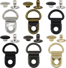 60Sets Shoelace Hooks 6 Colors Metal Hook D-Ring Eyelet Buckles Mounting Clips F