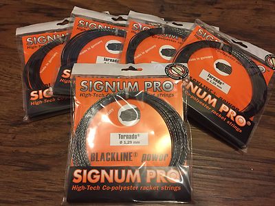 (5 PACKS) Signum Pro Tornado 1.29mm Co-Poly Tennis String 12M Set 