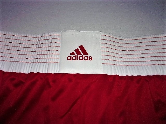 Short de boxe Adidas ClimaLite en textile technique résistant rouge - 2