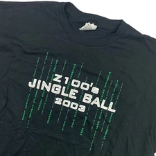 VTG Jay-Z Beyonce 2003 Z100's Jingle Ball Men's Crewneck S/S T-Shirt Black • XL