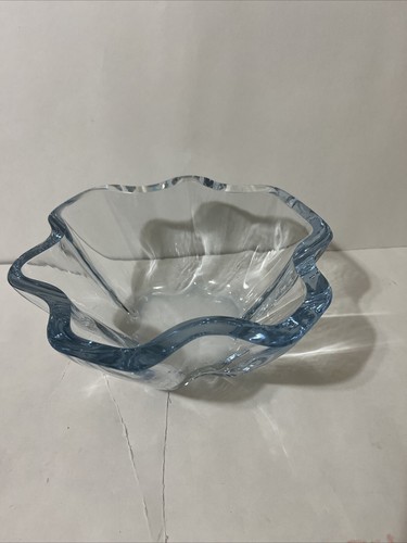 Stromberg Strombergshyttan T 429 Scandinavian Art Glass Bowl Vase Signed c.1950s