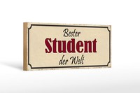Holzschild Spruch 27X10 Cm Bester Student Der Welt Holz Deko Schild Wooden Sign