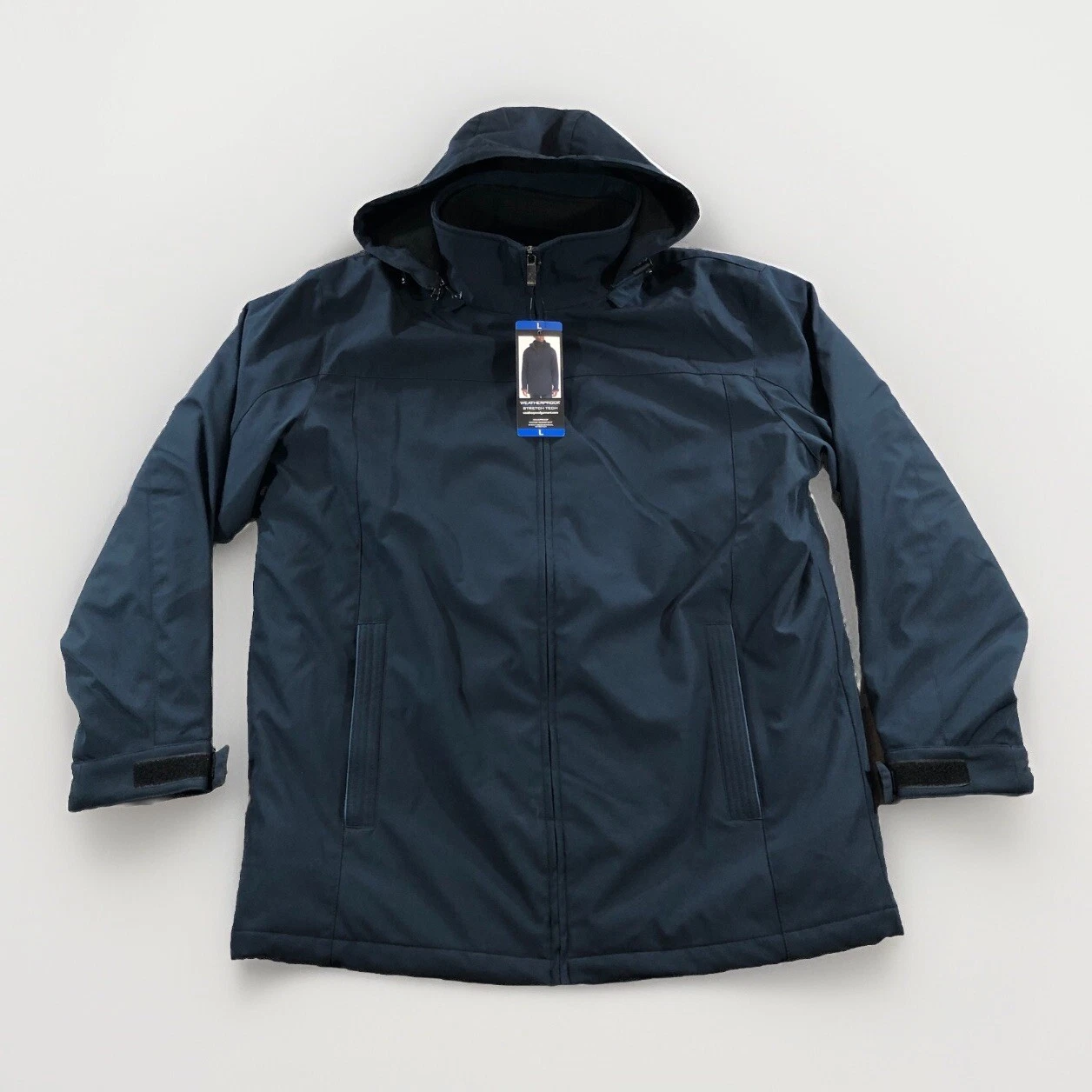 Weatherproof Stretch Tech Jacket Men’s L Black Insulated Hood Warm Thick