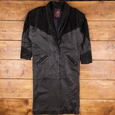 Vintage G-iii Leather Jacket M Black Womens Button